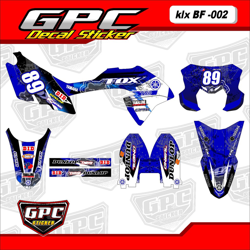Dekal Sticker - Decal Stiker Custom KLX 150 BF-GPC 002