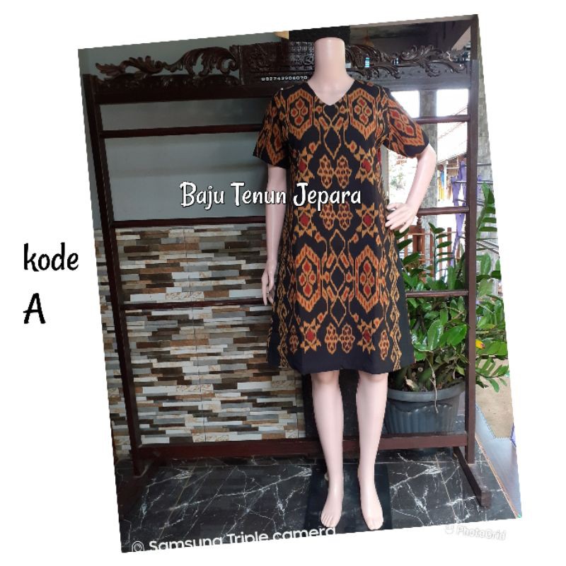 Dress tenun sumba baju tenun jepara maxi baju etnik tenuntroso DTB90