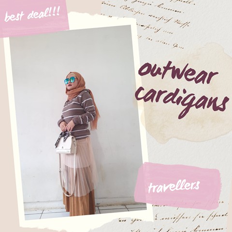 Outerwear Hoddie Cardigans Sweater Cardigans Hoddie Sweater Cardigan Wanita Rajut by Travellers