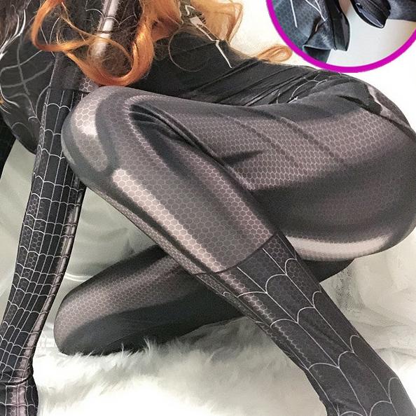 ♥ Bodysuit bungkus wanita dari Dua Dimensi COS Kostum Playsuits Cosplay Kostum Seksi Spiderman Celan