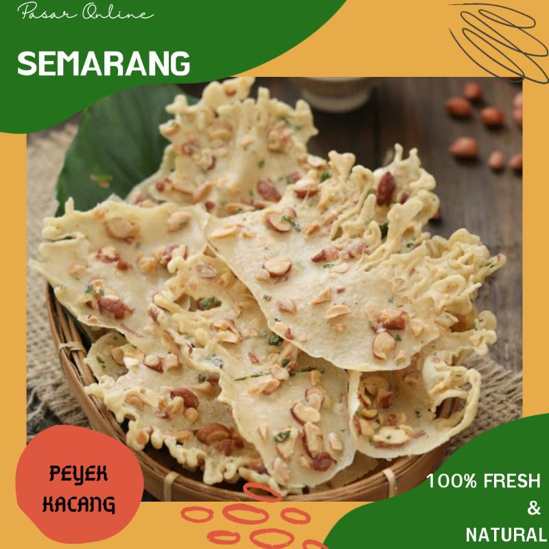 

Peyek Kacang / Peyek Gurih / Cemilan Kacang / Makanan Ringan /Jajan Pasar Semarang / Murah