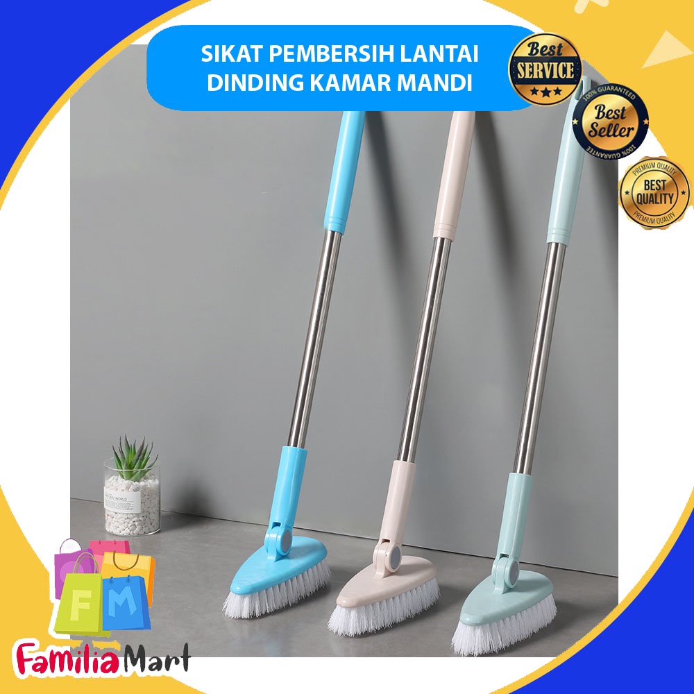 Sikat Lantai Pembersih Dinding Kamar Mandi Gagang Panjang Portable