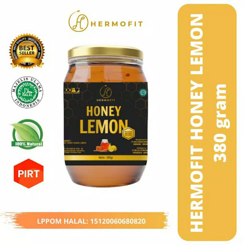 

MADU DIET MURNI plus Irisan Lemon Asli dengan Kulitnya - HERMOFIT HONEY LEMON - Madu Asli