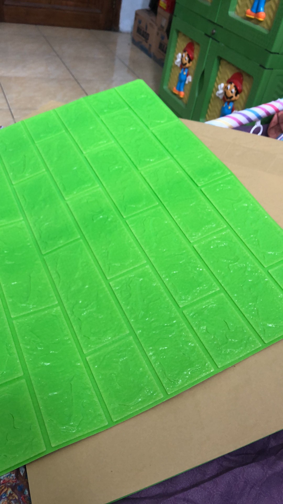 Wallpaper Dinding Motif 3d Foam Bata Modern Ukuran 70x77cm Wall