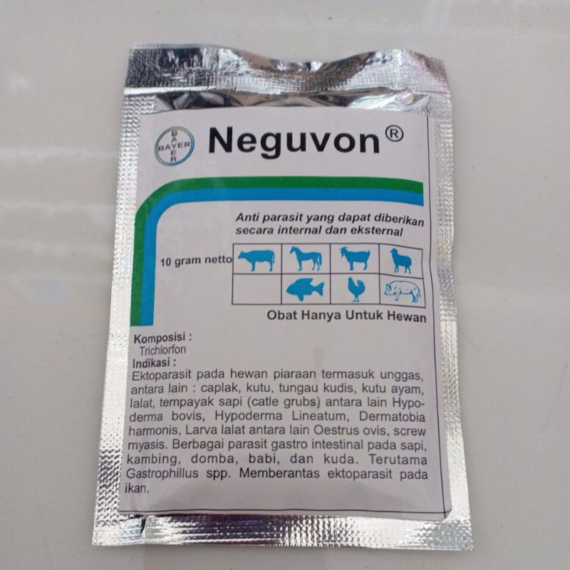 BAYER NEGUVON  Pembasmi Parasit Kutu Nyamuk Lalat Tungau Insektisida 10gr