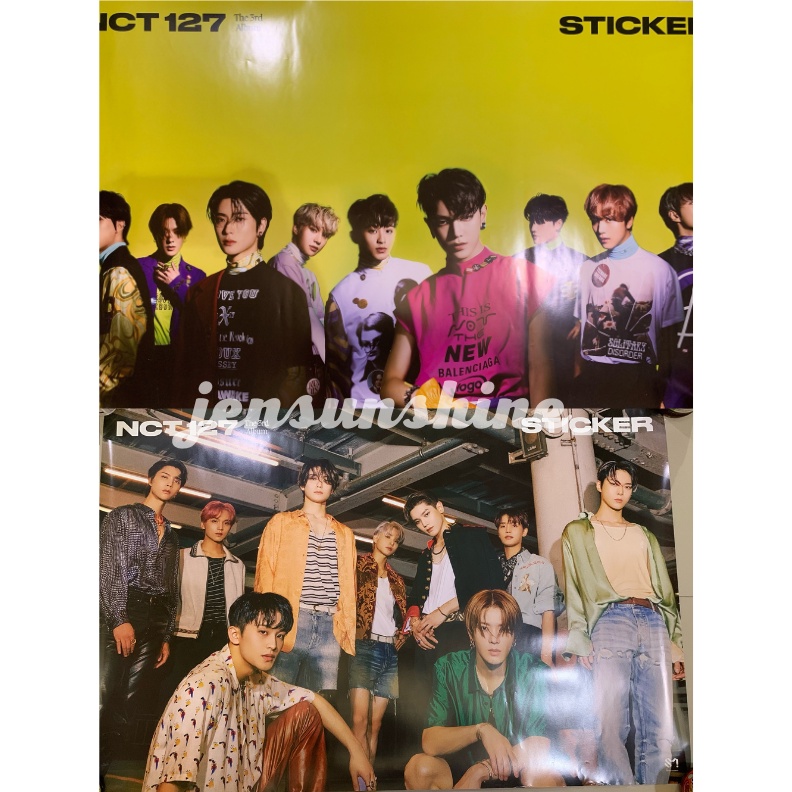 Official Rolled Poster Album NCT 127 Sticker Sticky Seoul City
