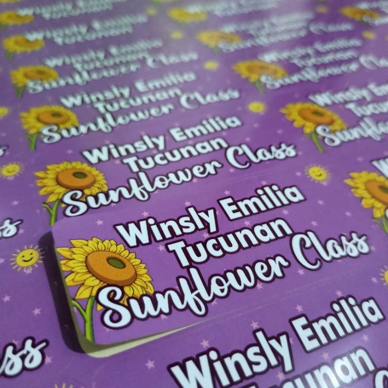 

Stiker label nama alat tulis untuk anak sekolah