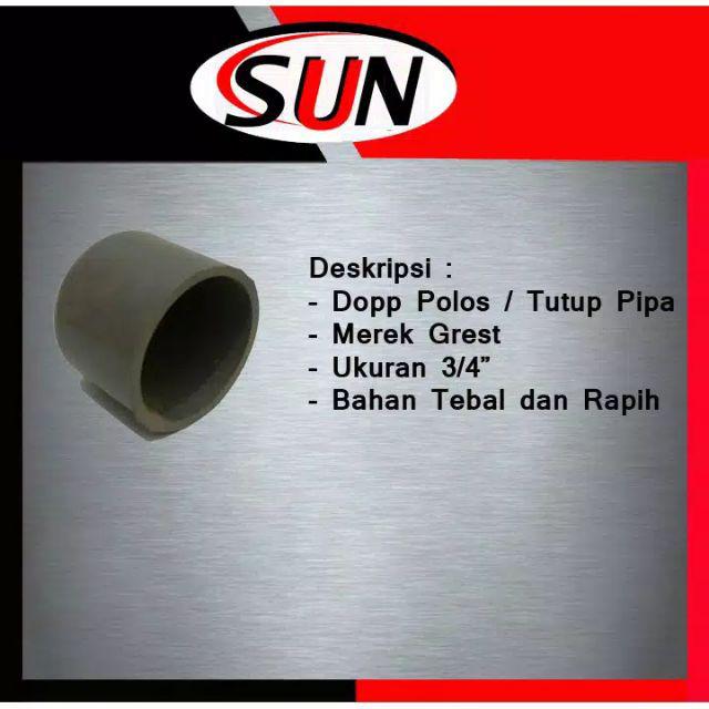 Tutup Pipa Air Polos 3/4 Inch | Dop Pipa Polos 3/4 Inch