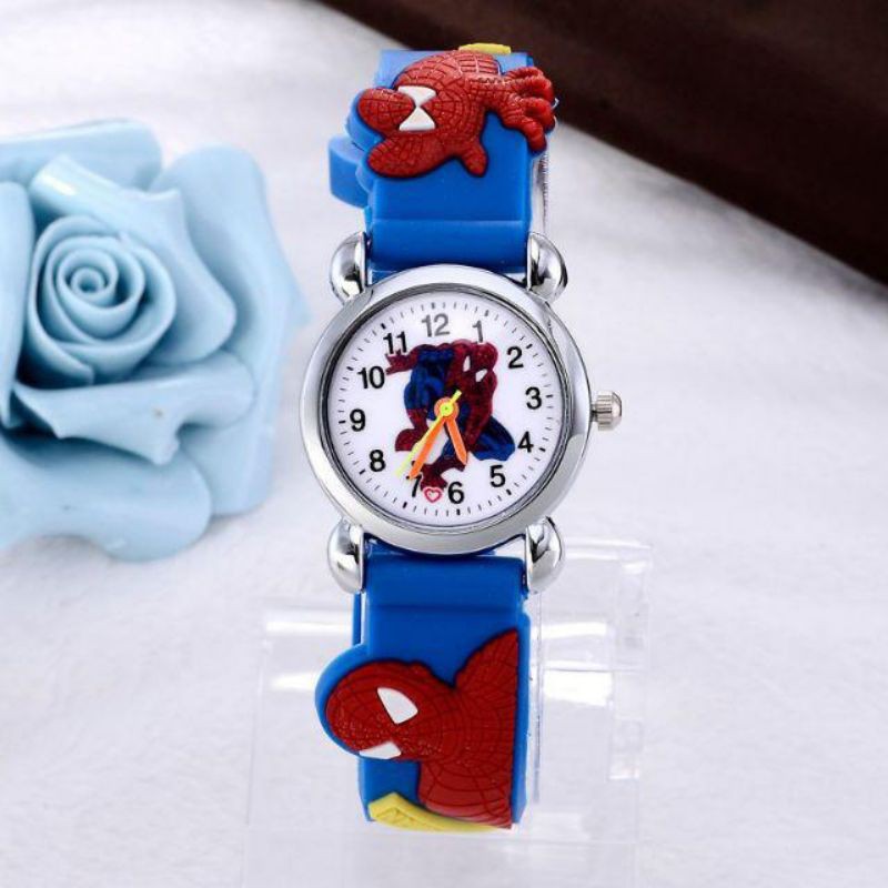 Jam ring karakter Spiderman anak laki2.jam murah jam cod