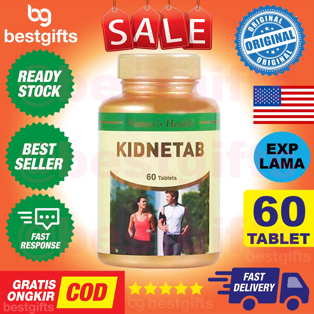 NATURE'S NATURES NATURE HEALTH KIDNETAB KIDNEYTAB FUNGSI GINJAL SALURAN KEMIH ANTI BAKTERI 60 KAPSUL