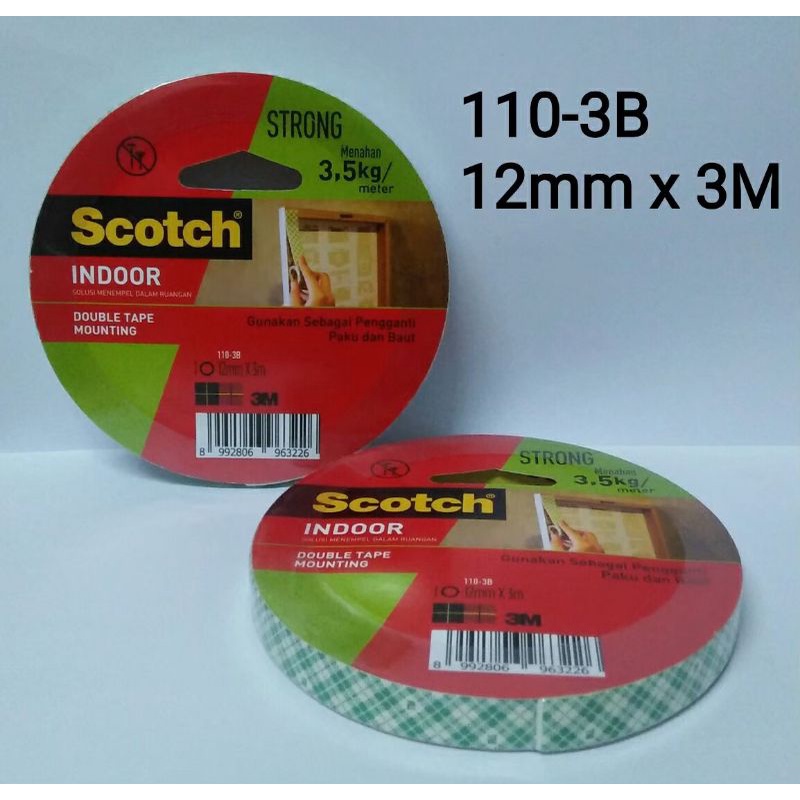 

3M Scotch Mounting Tape 12mm - 3M Double Tape 12mm X 3m