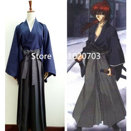 YUKATA HAKAMA SAMURAI X KENSHIN KOSTUM JEPANG ANIME ALL SIZE