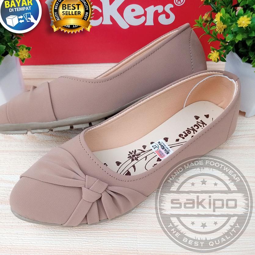 Paling Sesuai.. PROMO 12.12 BIRTHDAY SALE SEPATU BALET WANITA DEWASA / FLAT SHOES PITA SAMPING NEVAD