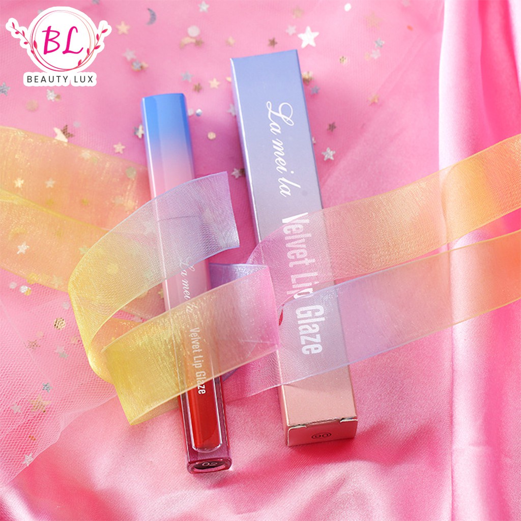 LAMEILA Lipstick Cair Kosmetik Lip Glaze Velvet Metal Bibir Makeup Kecantikan Lip Tint Lip Gloss