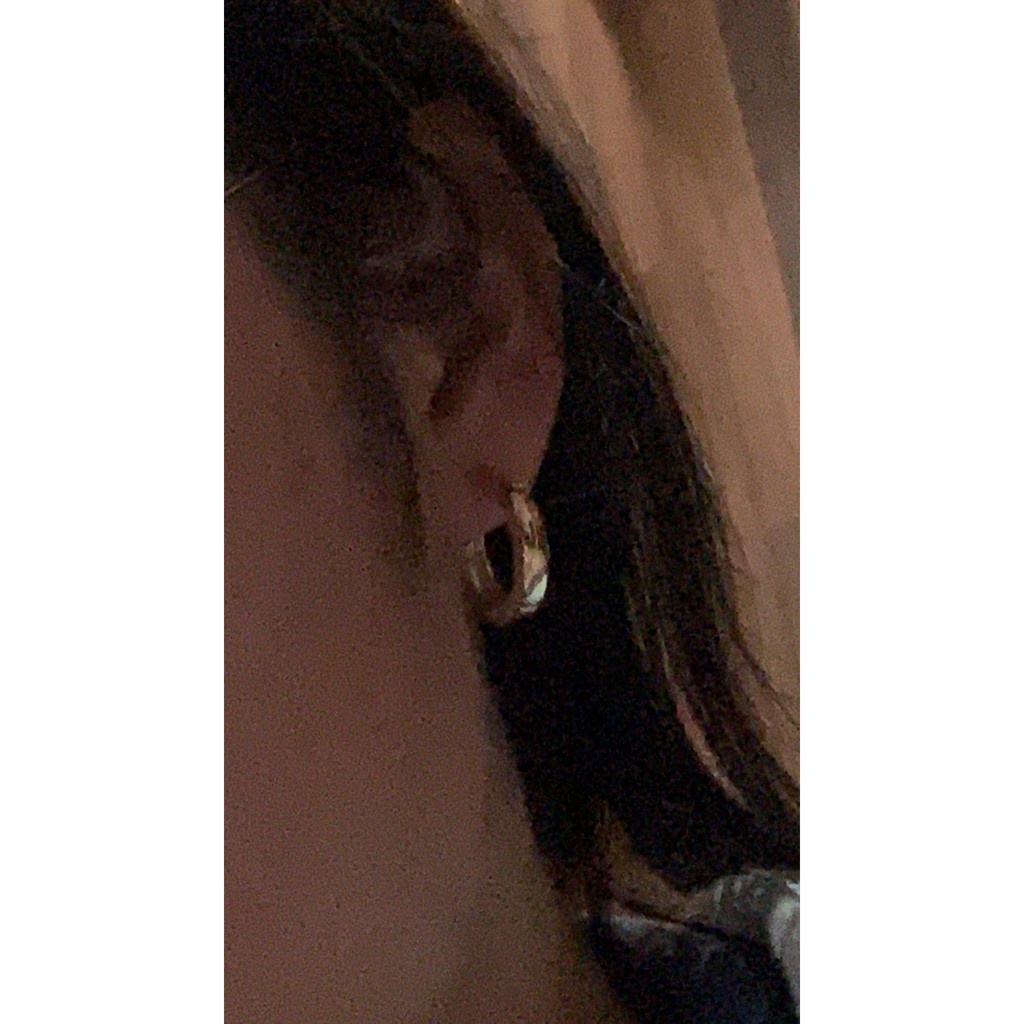 Smooth 9K Real Yellow Gold Filled Ladies Hoop Earrings