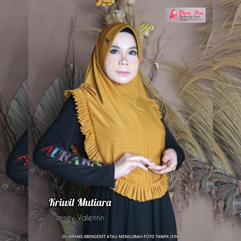 jilbab standar/ori doa ibu/jersey valentin/pet antem/daily/jilbab rempel mutiara krut bahu/plat besi