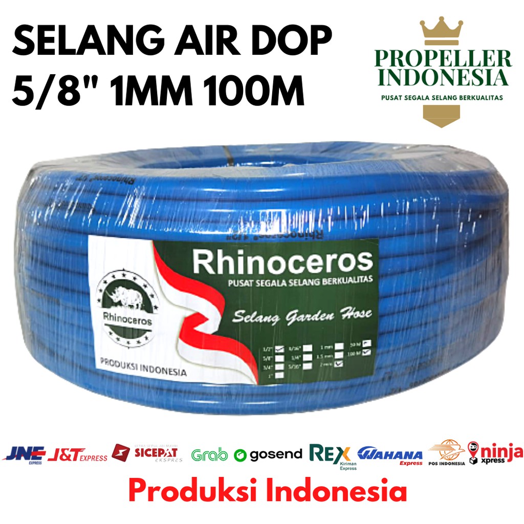 Selang Air Dop RHINOCEROUS 5/8 1MM 100Meter Selang Air Taman Selang Siram Tanaman Selang Air Elastis