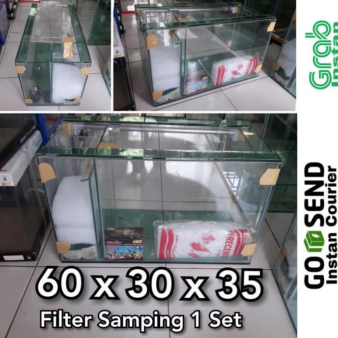Aquarium 60x30x35 filter samping Murmer (1set)
