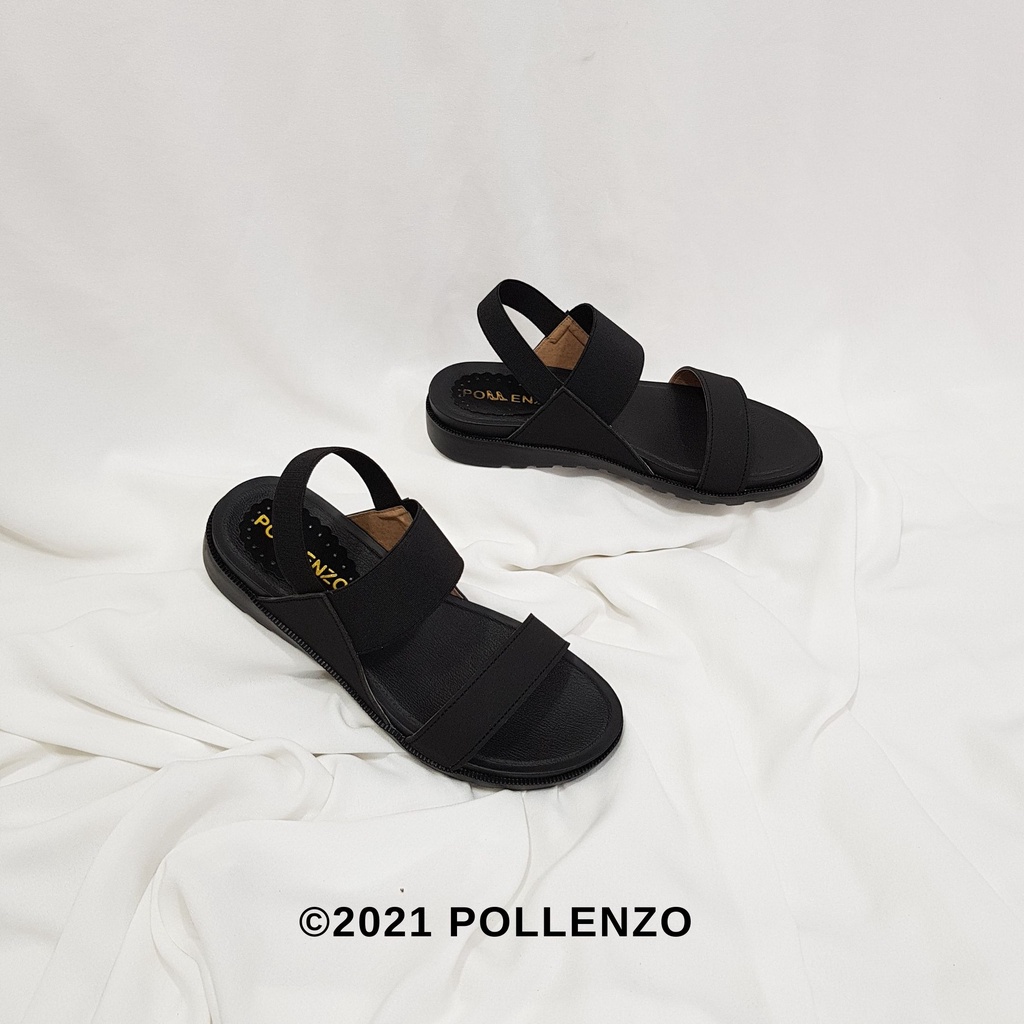 Pollenzo - Yoela Sandal Casual Dual-Strap Tali Karet Elastis Ap-306-5