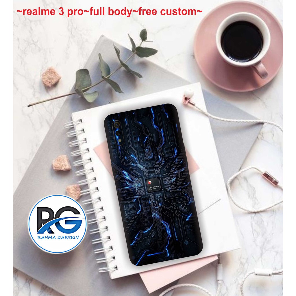 garskin realme 3 pro motif snapdragon ( free custom gambar)