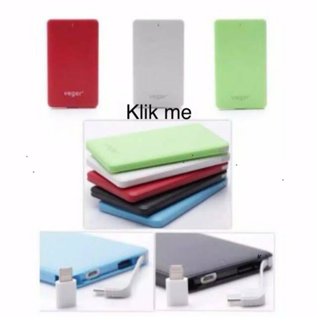 Powerbank veger V41 10000mah model slimfit original