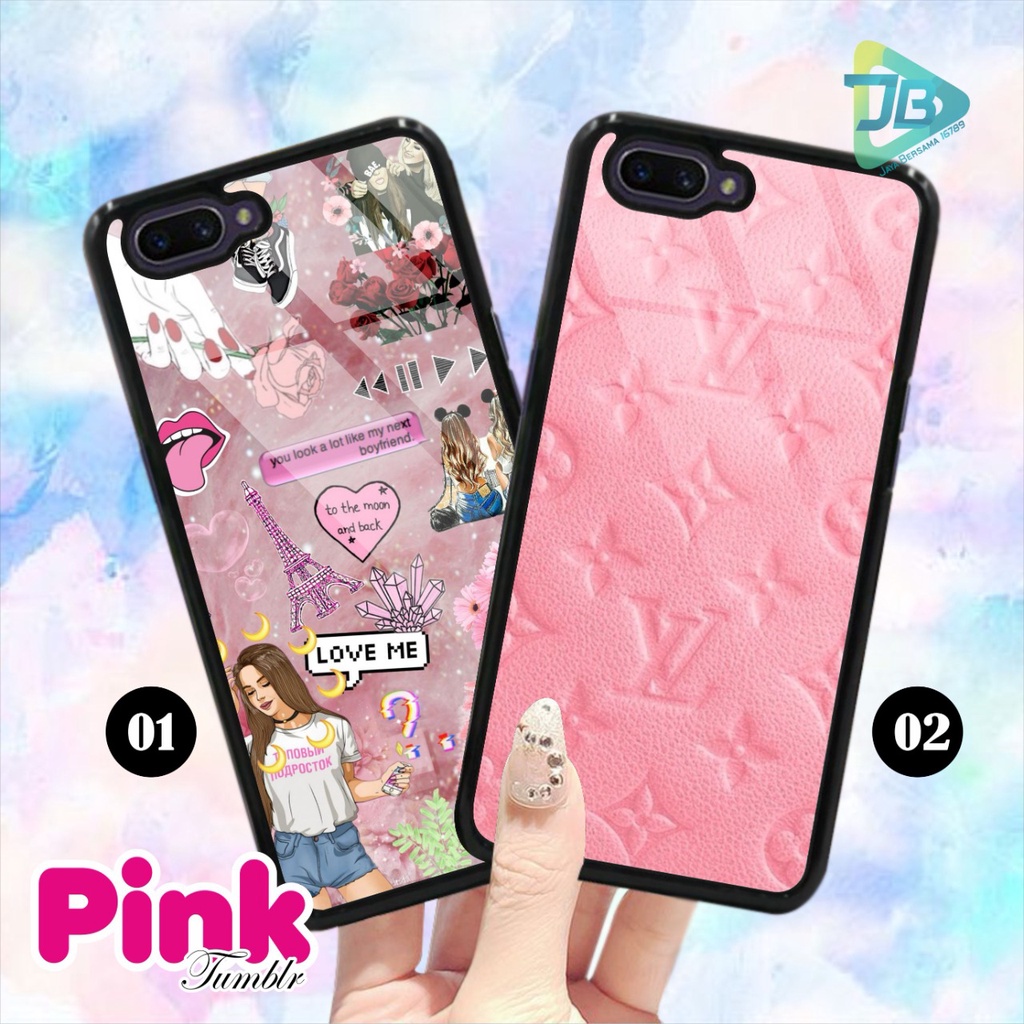 HARDCASE 2D GLOSSY PINK TUMBLR OPPO VIVO XIAOMI SAMSUNG REALME IPHONE ALL TYPE JB4711