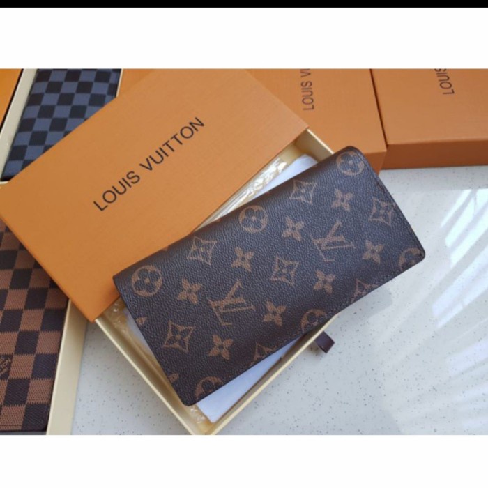 SALE Dompet panjang pria wanita lv - Mono coklat