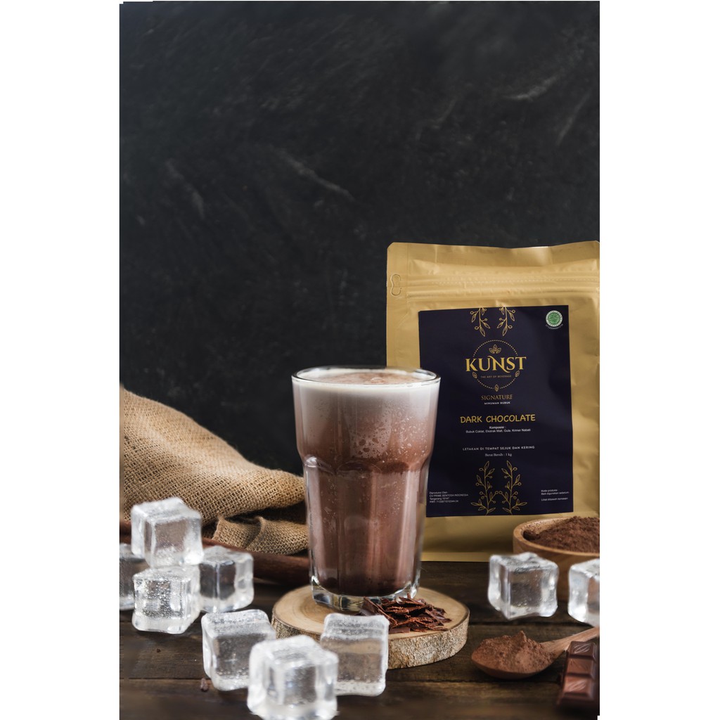 

DARK CHOCOLATE Signature KUNST POWDER | Bubuk minuman rasa DARK COKLAT
