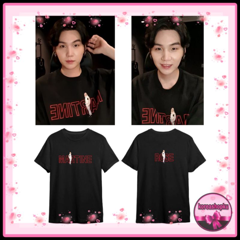 T-SHIRT SUGA BTS MARTIN MIN YOONGI BAJU KAOS KPOP KOREAN