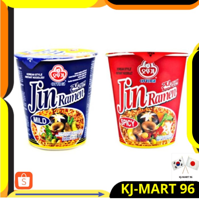 

MAKANAN KOREA/KOREAN FOOD/MIE KOREA JIN RAMEN CUP NOODLES MILD & SPICY 65 GR - RAMYUN/RAMYEON IMPORT