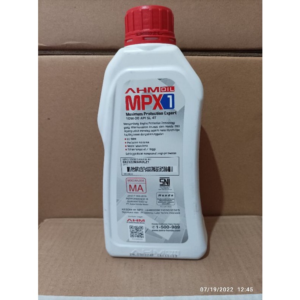 Oli MPX1 MPX 1 0,8L. jamin original Honda