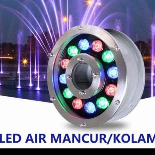 Lampu led kolam air mancur 12w 12v rgb