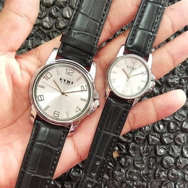 JAM TANGAN COUPLE ORIGINAL KULIT EYKI ANTI AIR