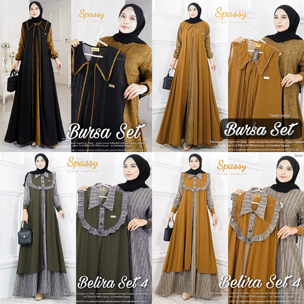 GAMIS BELIRA / BURSA SET MAXY BY SPASSY - BELIRA 4 MAXY SPASSY ORIGINAL BERLABEL - GAMIS SET BAJU MU