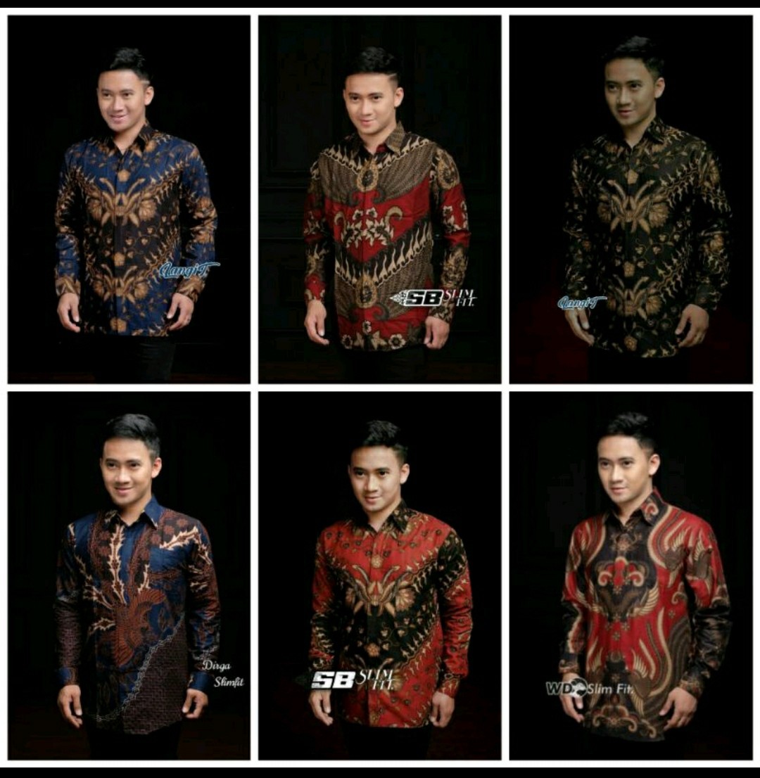 Kemeja Batik Pria Lengan Panjang Size M L Xl Xxl Kemeja Batik Bswart