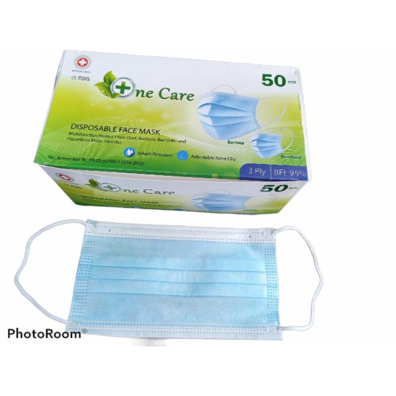 Termurah Masker Medis 3 Ply Face Mask Masker Wajah Earloop- 1 Box isi 50 pcs