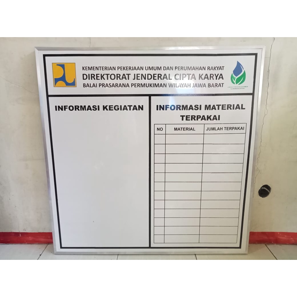 

Papan data ukuran 100x100cm desain costume