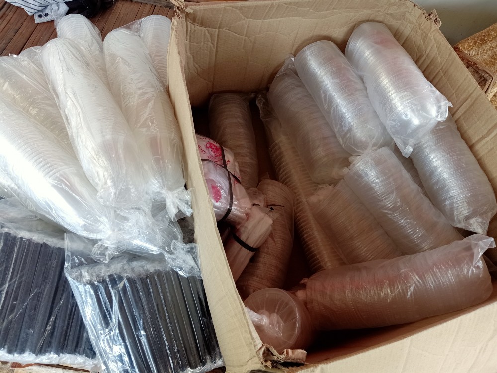 @50set Gelas Cup Oval 14oz 16oz + Dome Lid - Tutup Cembung Tebal / U Cup Pp Bulat Plastik