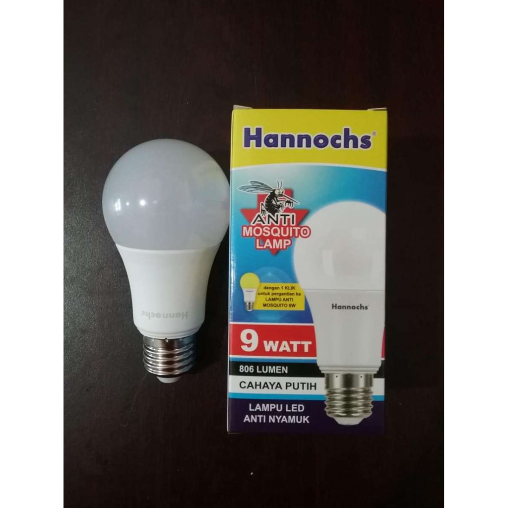 Hannochs - Bola Lampu LED Anti Nyamuk - 9 watt - 2 pilihan Kegunaan