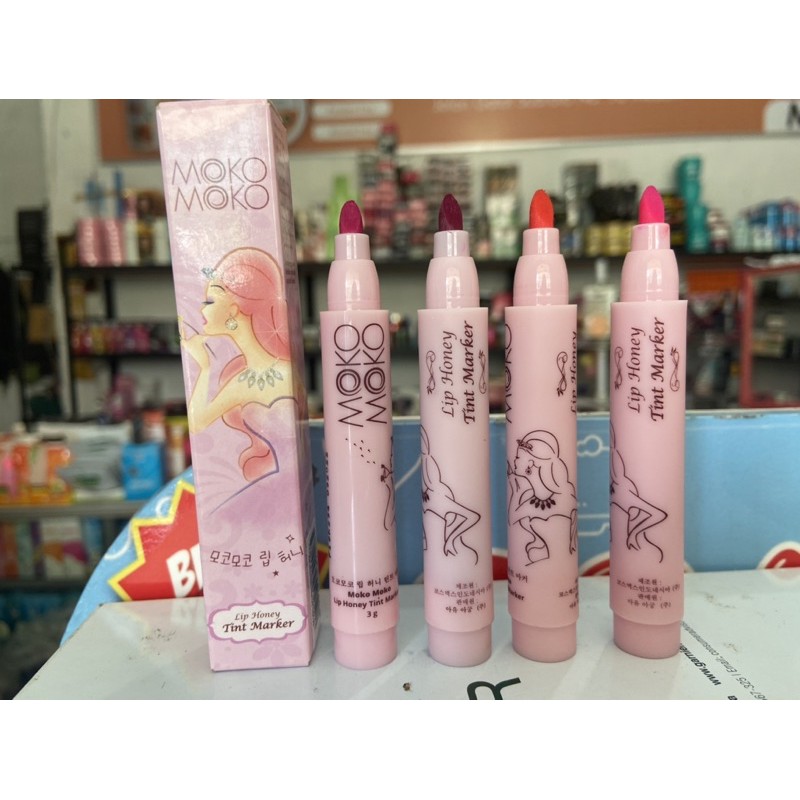 ke - moko moko lip tint -- moko moko tint marker -- moko moko lip honey tint marker spidol