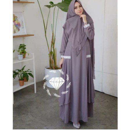  baju  muslim  wanita  jenna setelan simple modis trendi 