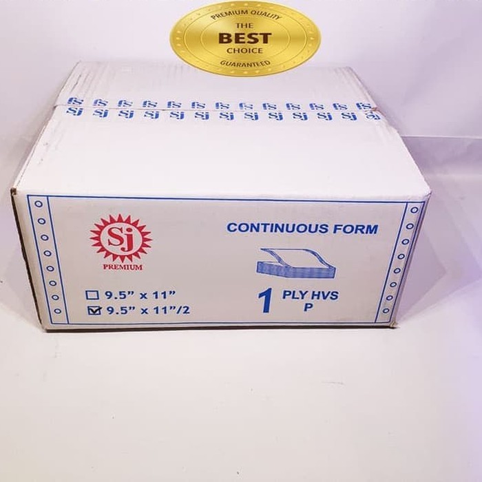 

CONTINUOUS FORM 9,5 X 11/2 1PLY SJ PREMIUM (PRS - BAGI 2)