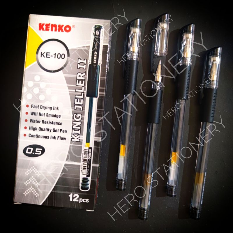

Pen gel kenko king jeller II 0.5 mm KE-100 . 12 unit