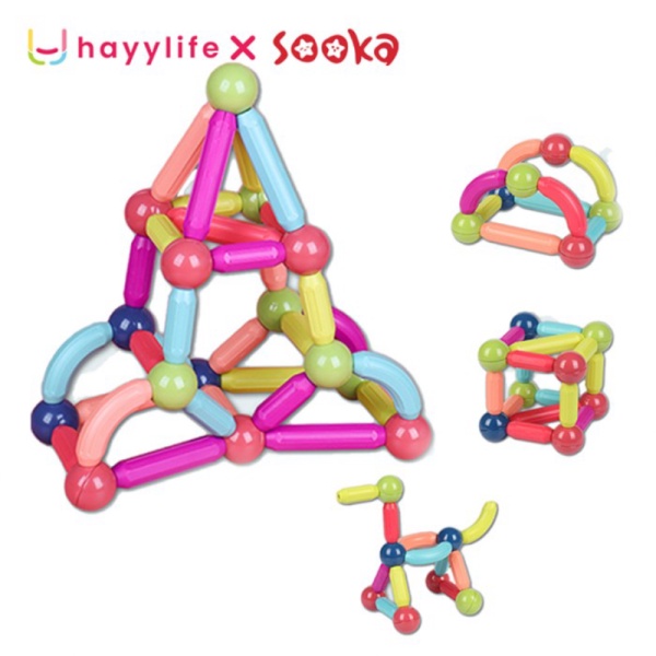 

HAYYLIFE X Sooka Magnetic Stick Block Merakit Mainan SK-1014 Diskon