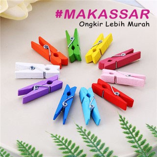 [WARNA] Klip Jepit Kayu Polaroid Wooden Clip Mini Jepitan Warna Warni Souvernir Murah