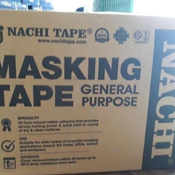 

Lakban Kertas Nachi / Masking Tape Nachi 1"/2" Dus Terlaris