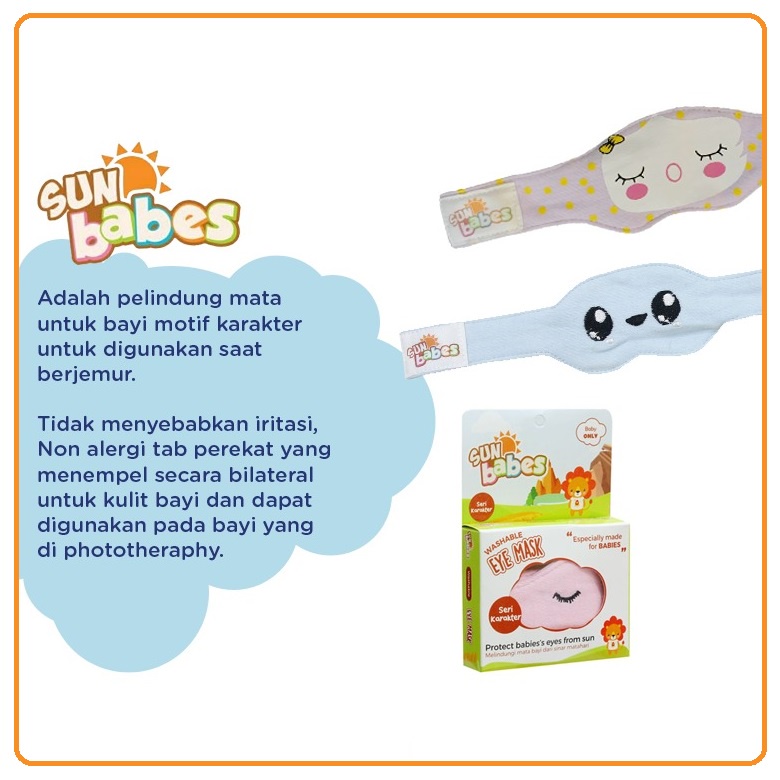 Sun Babes Washable Eye Mask | Penutup Mata Bayi