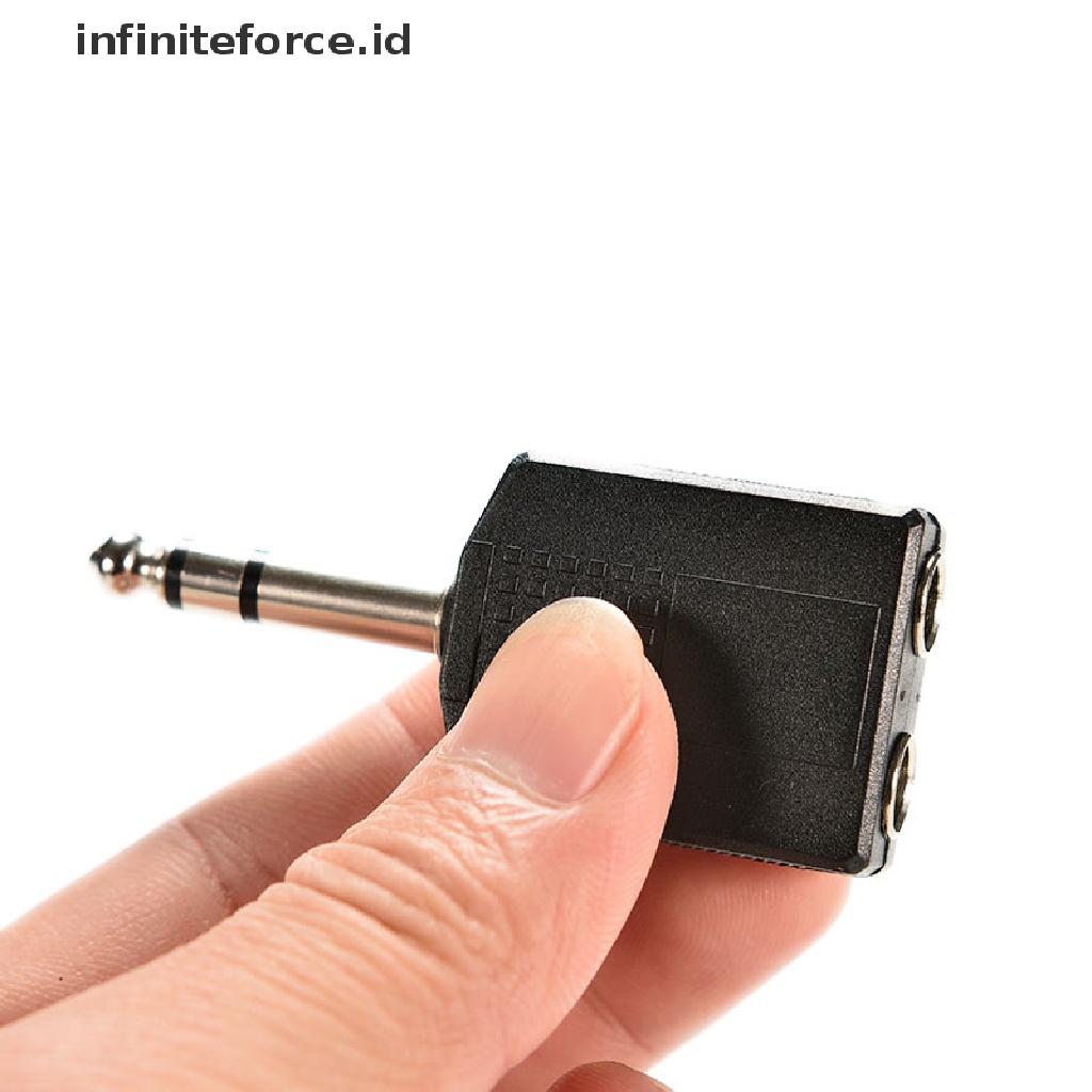 (Infiniteforce.Id) Adapter Jack Audio Stereo 6.35mm Ke 2 Arah 4 &quot;Untuk Headphone