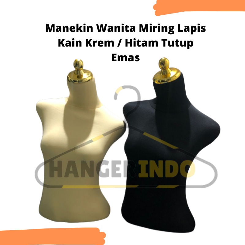 Manekin Wanita Miring Lapis Kain Tutup Emas | Manekin Miring | Patung Baju Wanita Miring | Manekin Display Rak | Patung Baju Wanita | Manekin Cewek