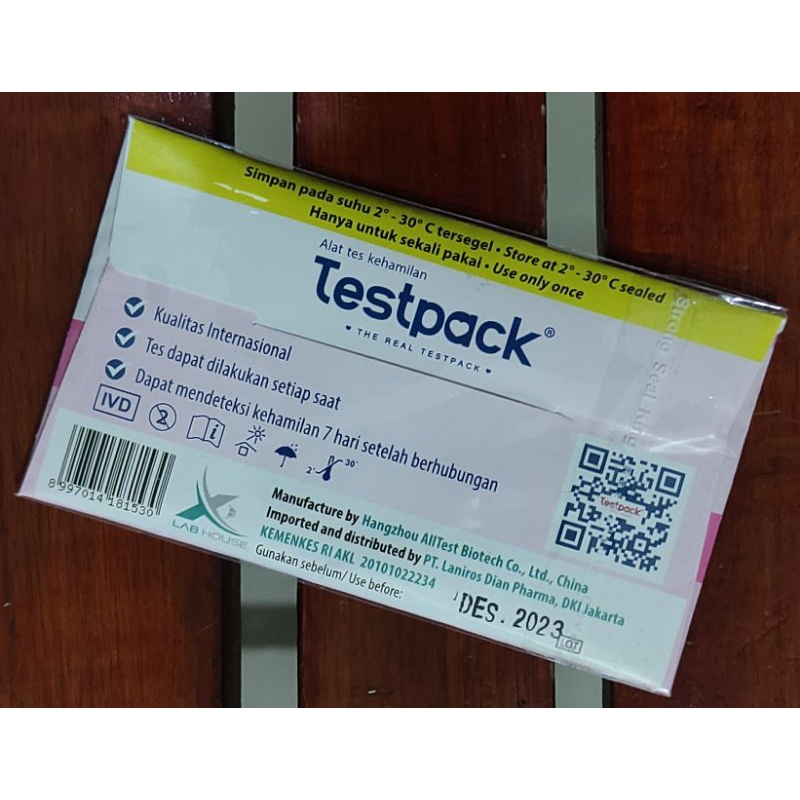 Tes Kehamilan Merk Testpack / Akurat Teruji / Sesuai kualitas Internasional